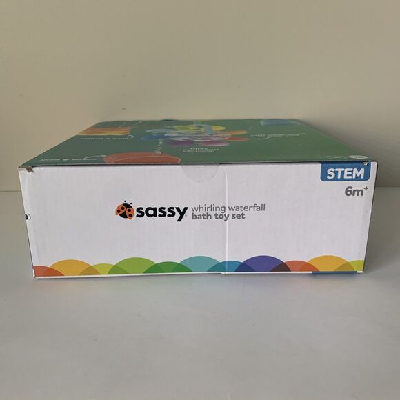 Sassy Whirling Waterfall Bath Toy Set STEM 6+ Months BPA Free No Paint - Picture 4 of 7